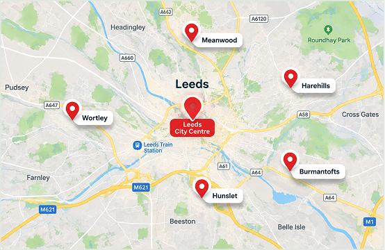 Areas Near Leeds City Centre